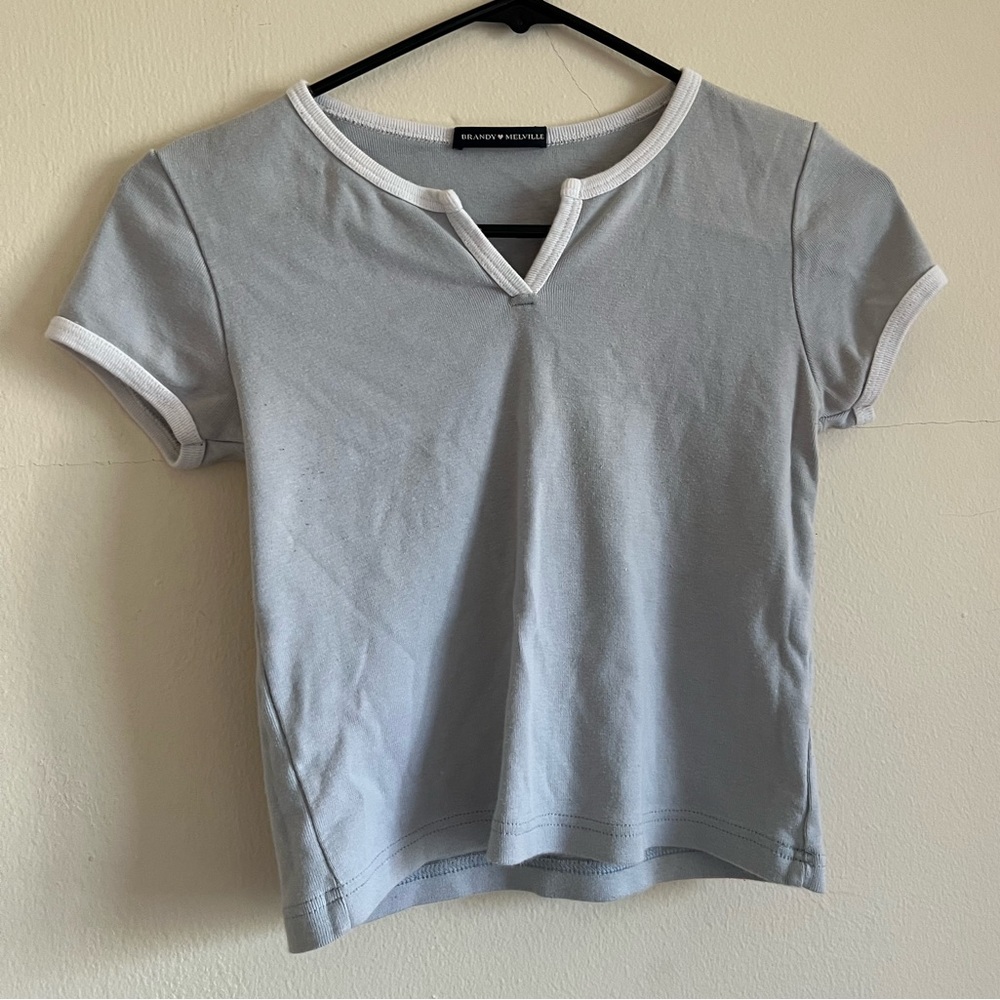 Brandy Melville Baby Blue Crop Top